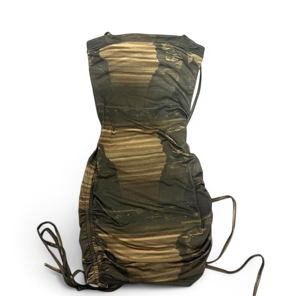 Codibook Women's Green and Khaki Dress